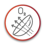 Optimised oxygen transmissibility due to DK of the material and its thickness. 